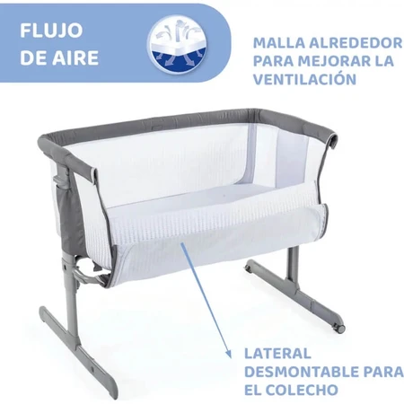 Chicco next2me air - cosleeping cradle Farbe dunkelgrau