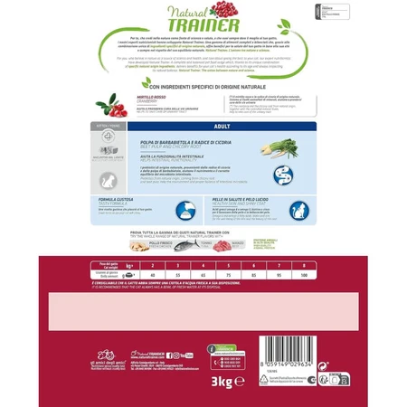 Natural trainer Daily nutrition adult fresh chicken - complete food for adult cats 3 kg
