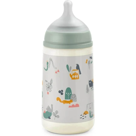 Suavinex paseo por el parque - biberón con tetina de silicona 270 ml verde