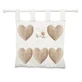 Tato hearts - Aufbewahrungspaneel mit 5 Taschen aus bestickter Baumwolle - weiß