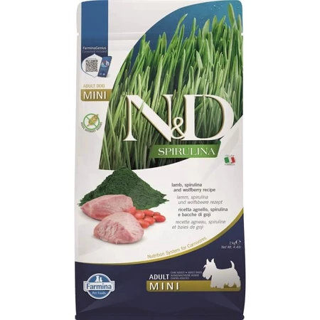 Farmina N&amp;d spirulina adult mini all'lamb - aliment complet pour chiens 2 kg