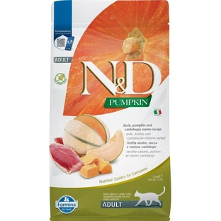 Farmina N&amp;d pumpkin adult all'duck pumpkin and cantaloupe melon - nourriture complète pour chats 1,5 kg