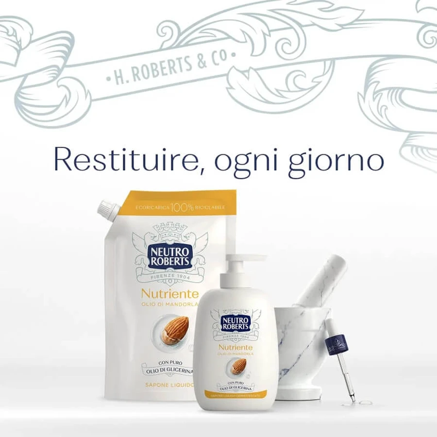 Neutro roberts Aceite de almendras - jabón líquido nutritivo - recarga 400 ml