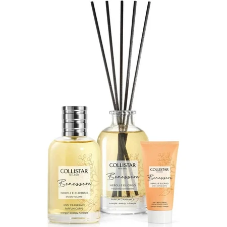 Collistar wellness box neroli en helichrysum - edt 100 ml + soft body cream 50 ml + parfum d'ambiente