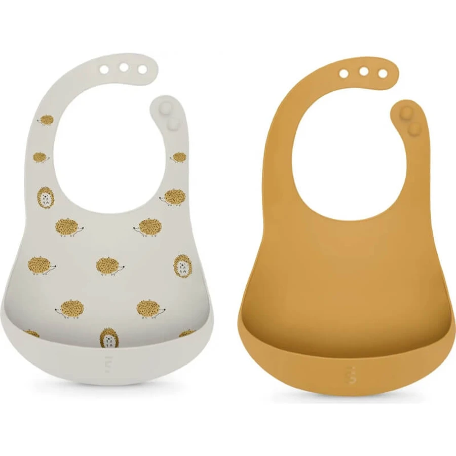 Suavinex selection color essence 4m+ - 2 silicone bibs - mango