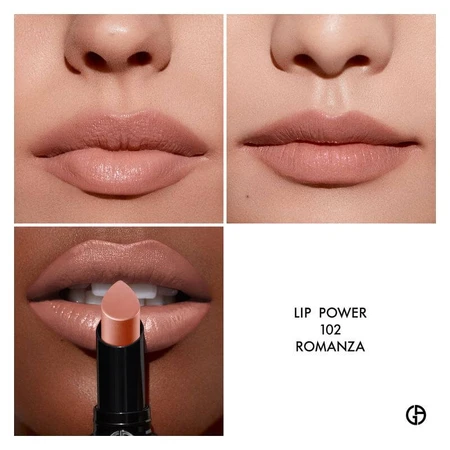 Giorgio armani lip power - satin lipstick no. 102 romance