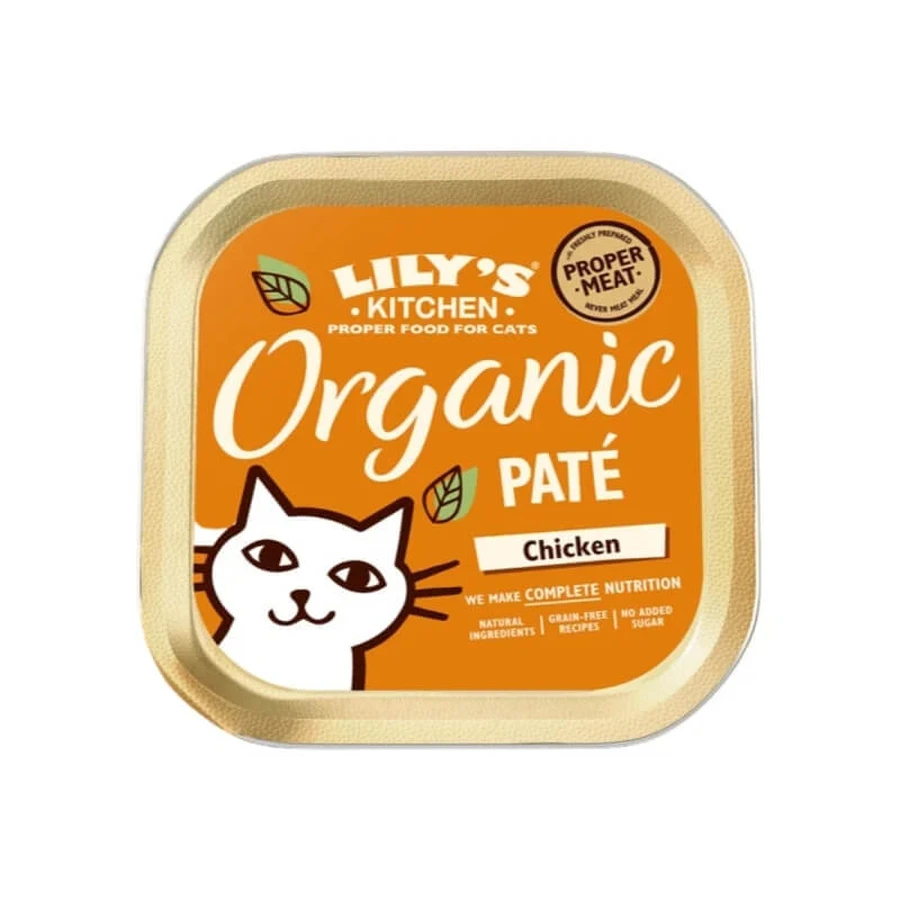 Lily's kitchen Lily's kitchen biologische paté kip - volledige voeding voor volwassen katten 85 gr