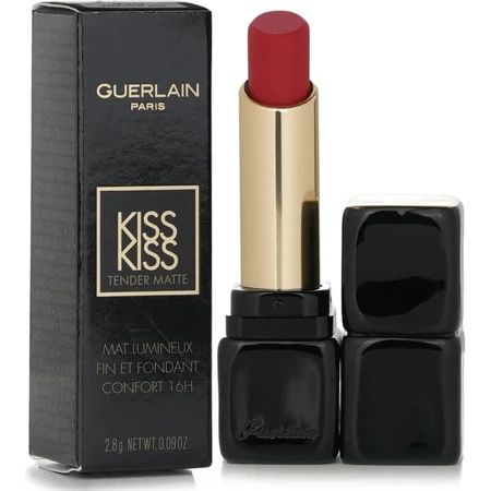 Guerlain kisskiss tender matte - barra de labios luminosa mate nº. 910 wanted red