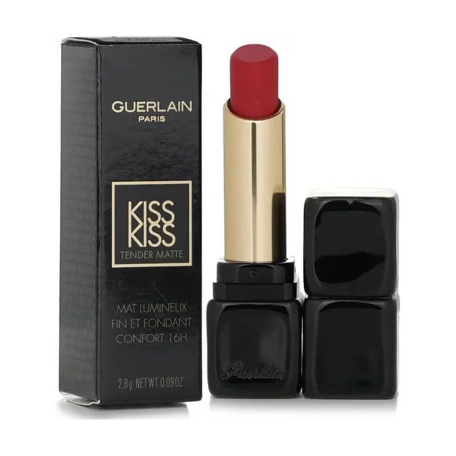 Guerlain kisskiss tender matte - barra de labios luminosa mate nº. 910 wanted red