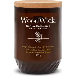 Woodwick Renew collectie gember &amp; tumeric - grote kaars 368 g