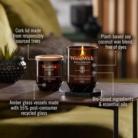 Woodwick Renew collectie gember &amp; tumeric - grote kaars 368 g