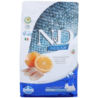 Farmina N&amp;d ocean adult mini herring and orange - complete food for small adult dogs 800 gr.