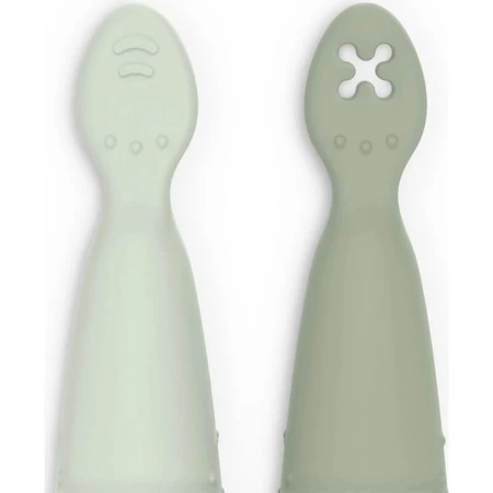 Suavinex color essence - 2er-Set Entwöhnungslöffel grün