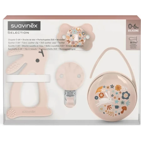 Suavinex wonderland - 4 elementen kraamcadeauset - roze