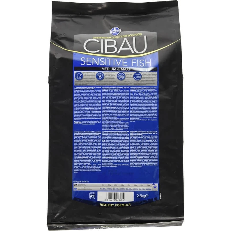 Farmina Cibau adult medium &amp; maxi sensitive fish - alimento completo para perros adultos medium &amp; maxi sensitive 2,5 kg