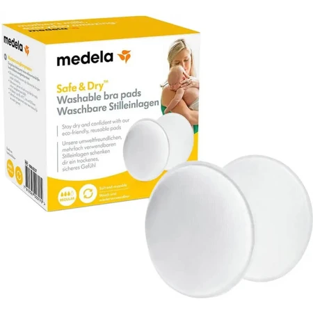 Medela Safe &amp; dry - 4 wasbare borstvoedingsbekers
