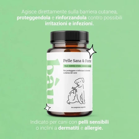 Bau cosmetics healthy &amp; strong skin 60 comprimidos - alimento complementario para perros