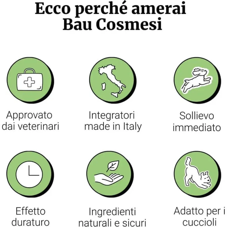 Bau cosmetics healthy &amp; strong skin 60 comprimidos - alimento complementario para perros