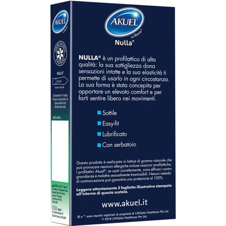 Akuel nulla classics - 8 préservatifs en latex
