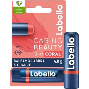 Labello pflegende Schönheit spf30 - Lippen &amp; Wangenbalsam 3in1 - Koralle