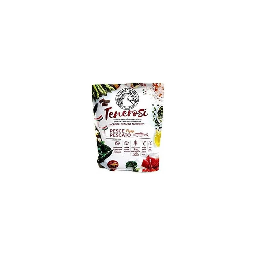 Bruno aus dem Getreidefutter Puranatura tender puppy caught fish - tender puppy Hundefutter 200 gr