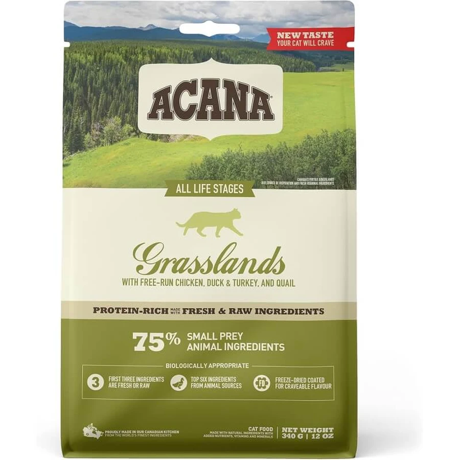 Acana Grasslands - alimento completo para gatos de todas las razas y en todas las etapas de la vida 340 gr