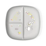 Chicco plato porcionado - platillo con 3 compartimentos gris 12m+ gris