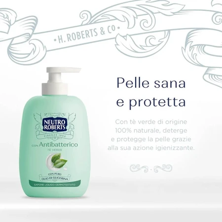 Neutral roberts green tea - savon liquide antibactérien - recharge 200 ml