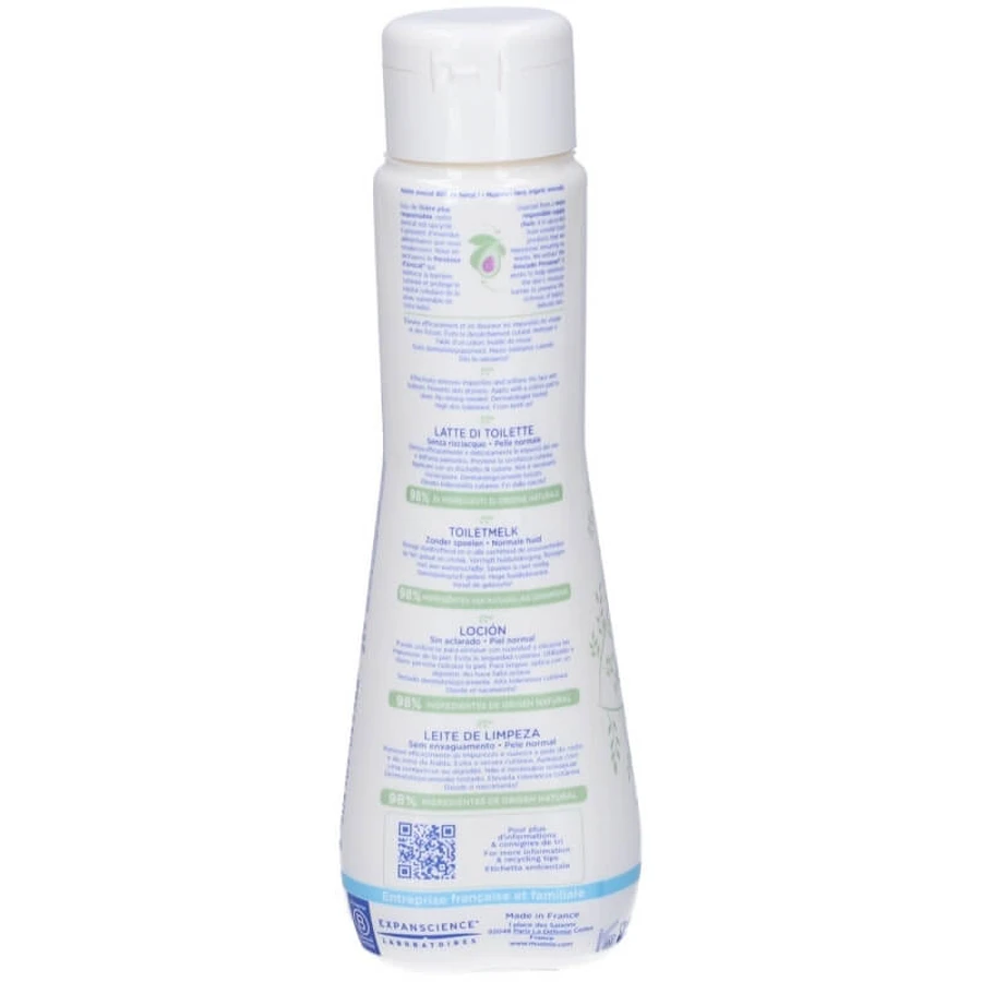 Mustela toiletmelk - zachte reiniger voor baby's met een gevoelige en droge huid 200 ml