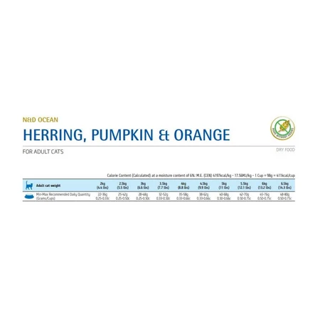 Farmina N&amp;d ocean adult all'herring pompoen en sinaasappel - volledige voeding voor katten 300 g