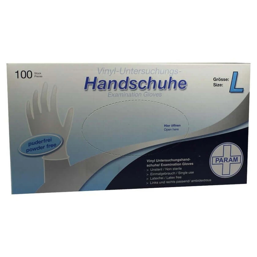 Wegwerphandschoenen vinyl poedervrij L 100 st