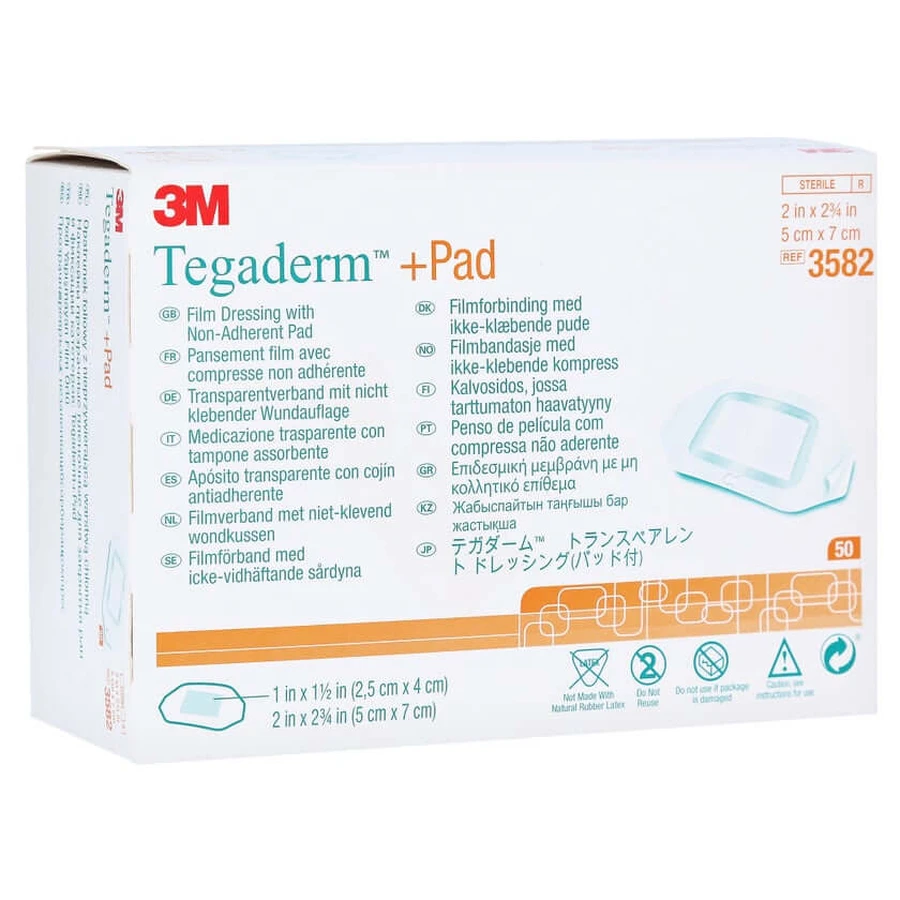 Tegaderm 3M Plus Pad 5x7 cm prêt à l'emploi.3 50 pcs.
