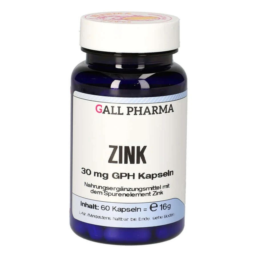 ZINC 30 mg GPH Capsules 60 Capsules