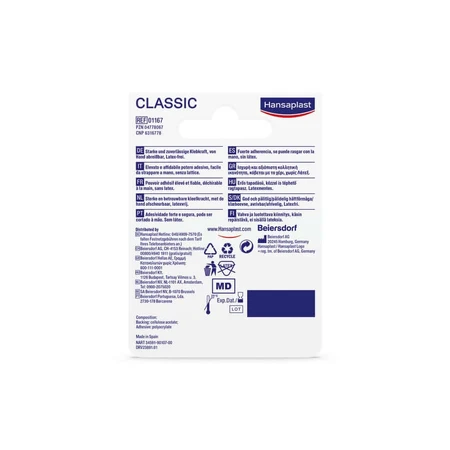 Hansaplast Yeso de fijación Classic 5 m x 1,25 cm 1 ud.