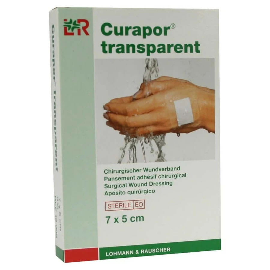 Curapor Wondverband Transparant 7x5cm steriel 5 st.