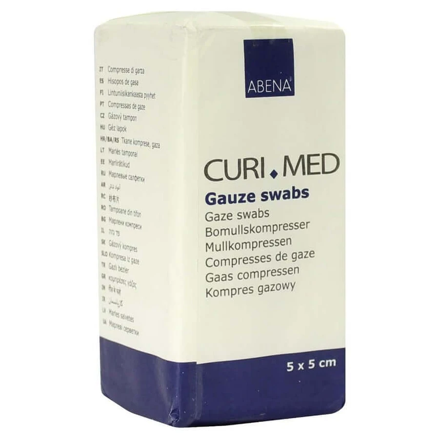 Compresses de gaze 5x5 cm non stériles 8 plis 100 pcs.