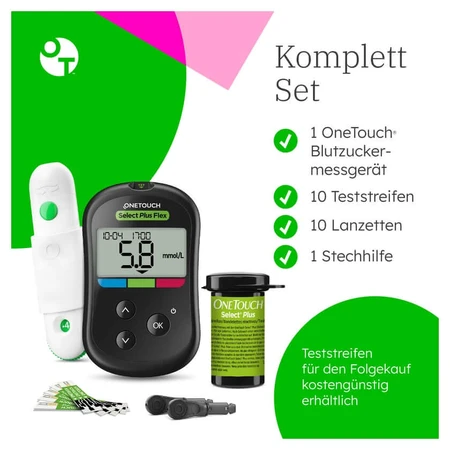OneTouch Select Plus Flex Blutzucker-Messgerät (mmol/dL) 1 St