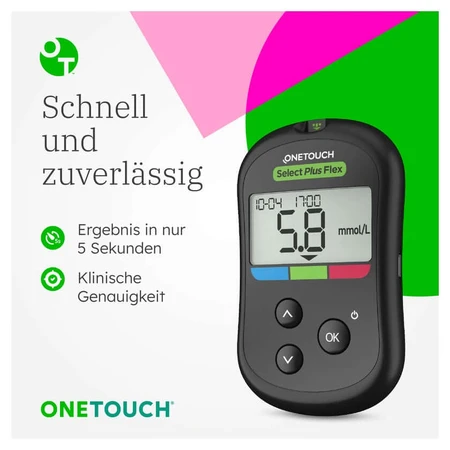 OneTouch Select Plus Flex Blutzucker-Messgerät (mmol/dL) 1 St