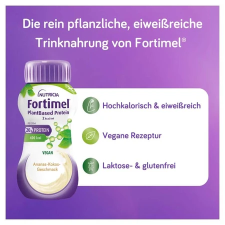 Fortimel Plantaardige Proteïne 2 Kcal Ananas-Kokos 4X200 ml