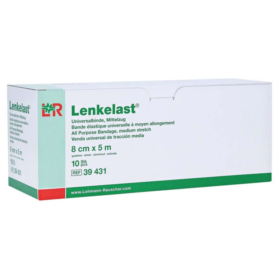 Bandage universel Lenkelast 8 cmx5 m à usage unique 10 pcs.