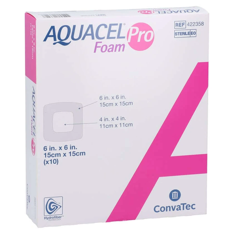 Aquacel Foam Pro 15x15 cm Hydrofiber Sh 10 pcs.