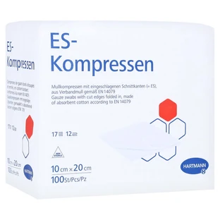 Es-compresses non-sterile 10x20 cm 12-fold 100 pcs.