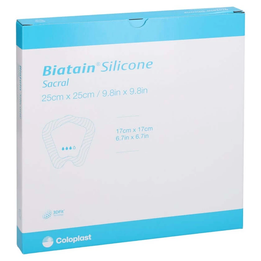 Biatain Bandage en mousse de silicone pour le sacrum grand 25x25 cm 5 pcs