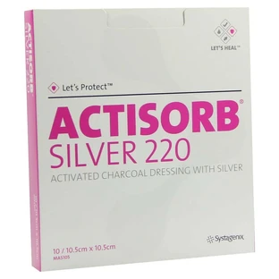 Actisorb 220 Argent 10.5x10.5 cm stérile 10 pcs.