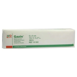 Gazin gauze compresses 5x5 cm non-sterile 16x 100 pcs.
