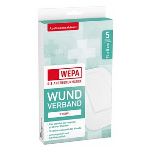 WEPA opatrunek na ranę 15 x 8 cm sterylny 5 szt.