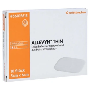 Allevyn Thin 5x6 cm thin wound dressing 10 pcs.