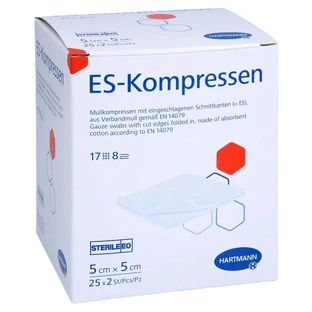 Es-compresses sterile 5x5 cm 8 fold 25X2 pcs.