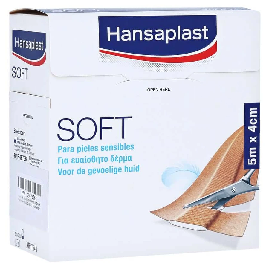 Hansaplast Zacht gips 4 cmx5 m rol 1 st