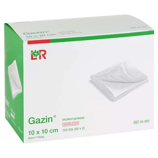 Gazin gaas comp.10x10 cm steriel 8 vouwen 50X2 st.